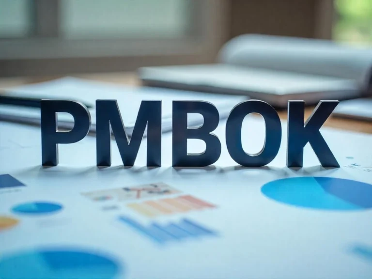 What is PMI PMBOK 1 PMBOK letters on a table