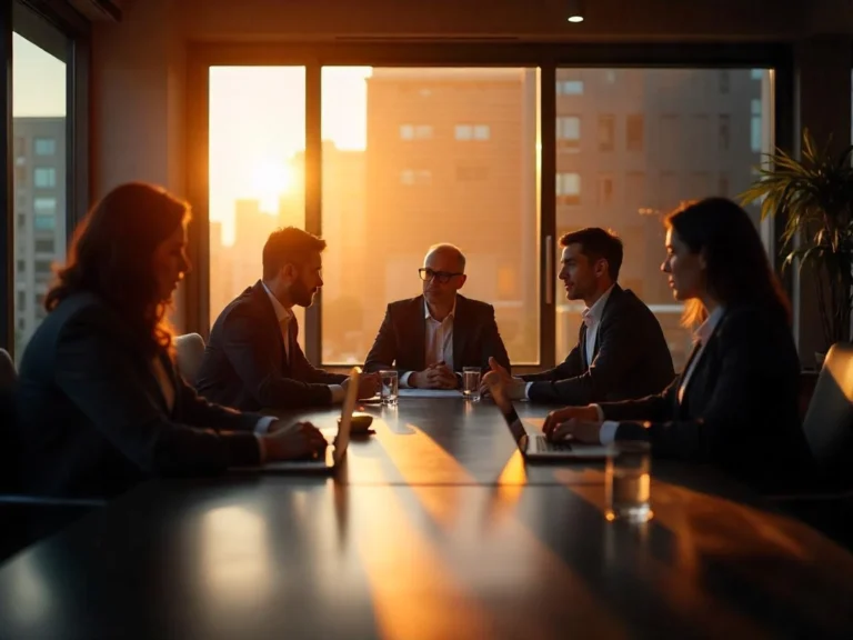 The Role of Ethics in Project Management: Building Trust and Sustainable Success 1 project managers around a business table discussing ethics